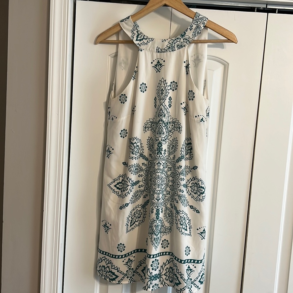 Lulus white and blue dress